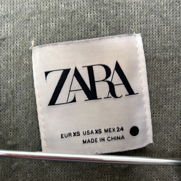 Zara Green Sherpa with corduroy details Jacket with Pockets -XS OVERSIZED BOXY - Picture 4 of 7